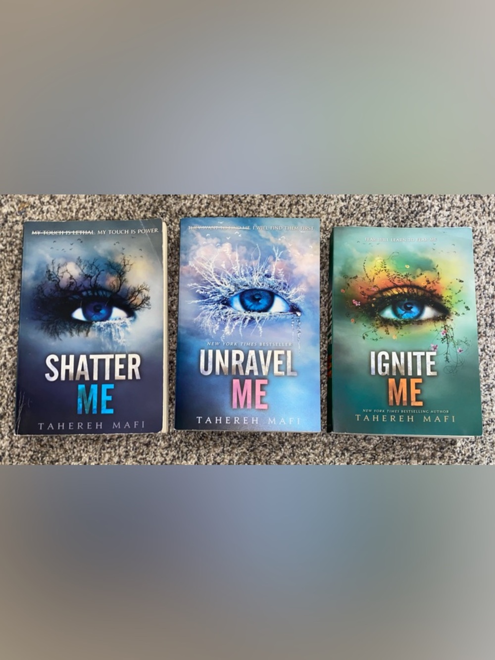 Shatter Me Series First 3 Books by Tahereh Mafi - Paperback